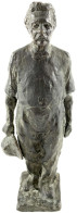 Bronzeskulptur "Albert Schweitzer", Unsigniert. Höhe 29 Cm - Other & Unclassified