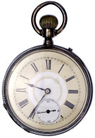 Schweizer Herrentaschenuhr Um 1880. Silber 13-lötig (812,5/1000). Zylinderhemmung 4 Steine. Handaufzug. 45 Mm; 86,70 G.  - Other & Unclassified