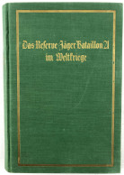 WENNRICH, H. M. Das Reserve-Jäger-Bataillon Nr. 21 Im Weltkriege. Zeulenroda 1935. Ganzleinen Mit Goldprägung. Mit Beili - Sonstige & Ohne Zuordnung