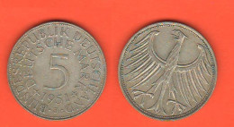 Germania 5 Mark 1951 J Hamburg Mint Deutschland Germany - 5 Mark