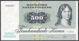 500 Kroner O.D. (1988). I, Leicht Wellig. Pick 52d. - Denmark
