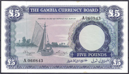 5 Pounds O.D. (1965-70). Leichte Stockflecken Am Rand, Sonst I. Pick 3a. - Gambia