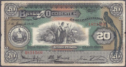 20 Pesos 2.6.1919. III, Kl. Fehlstellen An Den Rändern. Pick 179a. - Guatemala