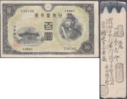 100 Yen O.D. (1944) Und Eine Hansatsu-Banknote (lokale Feudalausgaben Der Clans) Des 19. Jh. III. Pick 57a. - Japan