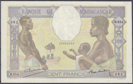 100 Francs O.D. (1937). I- / II+ Pick 40. - Madagaskar