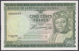 500 Francs 22.9.1960. I-, Selten. Pick 8a. - Mali
