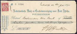 Niederländische Bank Und Kreditvereinigung Von Südafrika, Scheck Zu 13 Pounds / 2 Shillings / 3 Pence 28.7.1894. III, Kl - Andere & Zonder Classificatie
