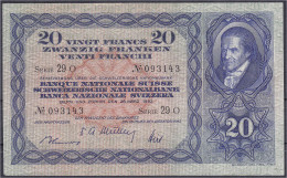 20 Franken 28.3.1952 II- Pick 39t. - Zwitserland