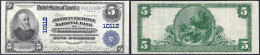 5 Dollar 17.11.1911 American Exchange National Bank, Greensboro. Serie 1902. III. Pick -. - Andere & Zonder Classificatie
