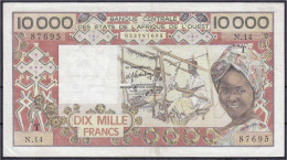 10000 Francs (1977-1992) II. Pick 809Te. - West-Afrikaanse Staten