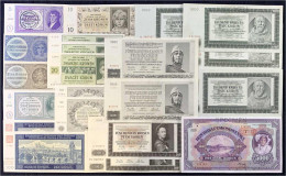 Protektorat Böhmen Und Mähren, 21 Scheine Von 5 Bis 5000 Kronen (1940-1944). I-III. Rosenberg 556 - 568. Grabowski. ZWK- - Autres & Non Classés