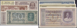 8 Scheine Der Zentralnotenbank Ukraine 1942. 1, 5, 10, 20, 50, 100, 200, 500 Karbowanez I-II. Rosenberg 591,593-599. Gra - Andere & Zonder Classificatie