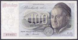 100 Deutsche Mark 9.12.1948, Franzosenschein. 2-stellige Blockziffer. III, Kl. Einrisse. Rosenberg 256. Grabowski. BRD-3 - Sonstige & Ohne Zuordnung