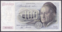 100 Deutsche Mark 9.12.1948, Franzosenschein. 2-stellige Blockziffer. III, Kl. Einrisse. Rosenberg 256. Grabowski. BRD-3 - Andere & Zonder Classificatie