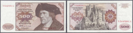 500 Deutsche Mark 2.1.1960. Serie V/A. II, Selten. Rosenberg 267a. Grabowski. BRD-11a. - Otros & Sin Clasificación