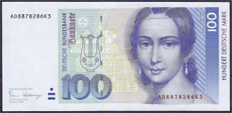 100 Deutsche Mark 2.1.1989. Serie AD/K. II. Rosenberg 294a. Grabowski. BRD-38a. - Andere & Zonder Classificatie