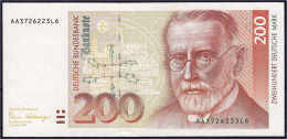 200 Deutsche Mark 2.1.1989. Serie AA/L. II. Rosenberg 295a. Grabowski. BRD-39a. - Otros & Sin Clasificación