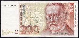 200 Deutsche Mark 2.1.1989. Serie AD/N. II. Rosenberg 295a. Grabowski. BRD-39a. - Andere & Zonder Classificatie