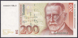 200 Deutsche Mark 2.1.1989. Serie AA/L. II. Rosenberg 295a. Grabowski. BRD-39a. - Otros & Sin Clasificación