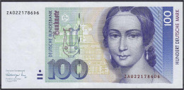 100 Deutsche Mark Austauschnote 1.8.1991. Serie ZA/D. I-, Min. Zählknick, Selten. Rosenberg 300b. Grabowski. BRD-44b. - Andere & Zonder Classificatie