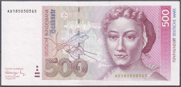 500 Deutsche Mark 1.8.1991. Serie AD/G. I- Bis II+ Rosenberg 301a. Grabowski. BRD-45a. - Andere & Zonder Classificatie