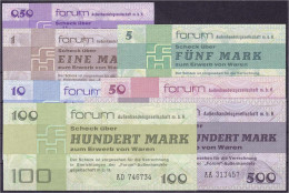 Forum Außenhandelsgesellschaft M.b.H., Komplette Serie Zu 0,5, 1, 5, 10, 50, 100 U. 500 Mark 1979. I Bis I- Rosenberg 36 - Sonstige & Ohne Zuordnung