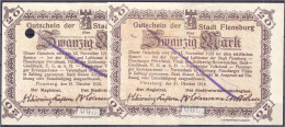 Stadt, 2x 20 Mark 31.10.1918. Gültig Bis 15.11.1918. Folge KN. II, Selten. Geiger. 145.1b. - [11] Emisiones Locales