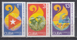 Cuba 1979 - 20th Anniversary Of The Revolution, Mi-Nr. 2363/65, MNH** - Unused Stamps