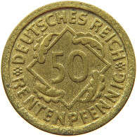 WEIMARER REPUBLIK 50 PFENNIG 1924 F  #t145 0027 - 50 Renten- & 50 Reichspfennig