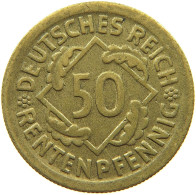 WEIMARER REPUBLIK 50 PFENNIG 1924 D  #c067 0381 - 50 Rentenpfennig & 50 Reichspfennig