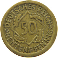 WEIMARER REPUBLIK 50 PFENNIG 1924 D  #c064 0411 - 50 Rentenpfennig & 50 Reichspfennig