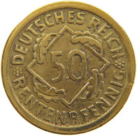 WEIMARER REPUBLIK 50 PFENNIG 1924 D  #a060 0133 - 50 Renten- & 50 Reichspfennig