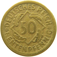 WEIMARER REPUBLIK 50 PFENNIG 1924 D  #a074 0153 - 50 Rentenpfennig & 50 Reichspfennig