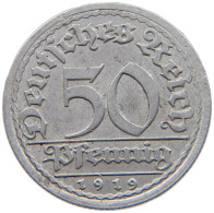 WEIMARER REPUBLIK 50 PFENNIG 1919 A  #a089 0031 - 50 Renten- & 50 Reichspfennig
