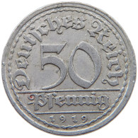 WEIMARER REPUBLIK 50 PFENNIG 1919 D  #a089 0007 - 50 Renten- & 50 Reichspfennig