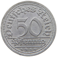 WEIMARER REPUBLIK 50 PFENNIG 1919 A  #a070 0657 - 50 Renten- & 50 Reichspfennig