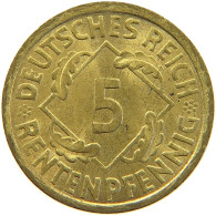 WEIMARER REPUBLIK 5 PFENNIG 1924 A  #a053 0367 - 5 Renten- & 5 Reichspfennig
