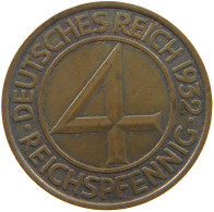 WEIMARER REPUBLIK 4 PFENNIG 1932 A  #c080 0485 - 4 Reichspfennig