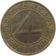 WEIMARER REPUBLIK 4 PFENNIG 1932 A  #c080 0483 - 4 Reichspfennig
