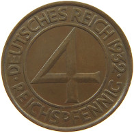 WEIMARER REPUBLIK 4 PFENNIG 1932 A  #a054 0517 - 4 Reichspfennig