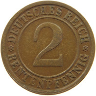 WEIMARER REPUBLIK 2 PFENNIG 1924 F DIE ERROR #a074 0609 - 2 Rentenpfennig & 2 Reichspfennig