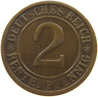 WEIMARER REPUBLIK 2 PFENNIG 1924 D DIE ERROR #a074 0659 - 2 Renten- & 2 Reichspfennig