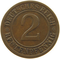 WEIMARER REPUBLIK 2 PFENNIG 1924 D EDGE ERROR #a074 0637 - 2 Rentenpfennig & 2 Reichspfennig