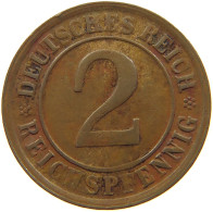 WEIMARER REPUBLIK 2 PFENNIG 1924 D DIE ERROR #a074 0605 - 2 Rentenpfennig & 2 Reichspfennig