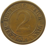 WEIMARER REPUBLIK 2 PFENNIG 1924 A  #s078 0747 - 2 Rentenpfennig & 2 Reichspfennig