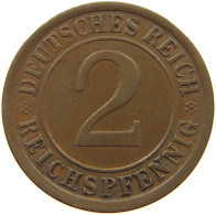 WEIMARER REPUBLIK 2 PFENNIG 1924 A EDGE ERROR #a074 0603 - 2 Rentenpfennig & 2 Reichspfennig