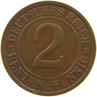 WEIMARER REPUBLIK 2 PFENNIG 1923 G DIE ERROR #a074 0635 - 2 Renten- & 2 Reichspfennig