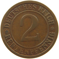 WEIMARER REPUBLIK 2 PFENNIG 1923 G DIE ERROR #a074 0663 - 2 Rentenpfennig & 2 Reichspfennig