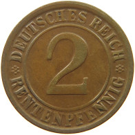 WEIMARER REPUBLIK 2 PFENNIG 1923 G  #a043 0639 - 2 Rentenpfennig & 2 Reichspfennig