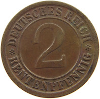 WEIMARER REPUBLIK 2 PFENNIG 1923 A  #a013 0109 - 2 Rentenpfennig & 2 Reichspfennig